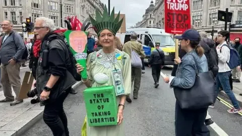 Countless Activists Gather in Downtown London to Challenge President Trump's Official UK Trip